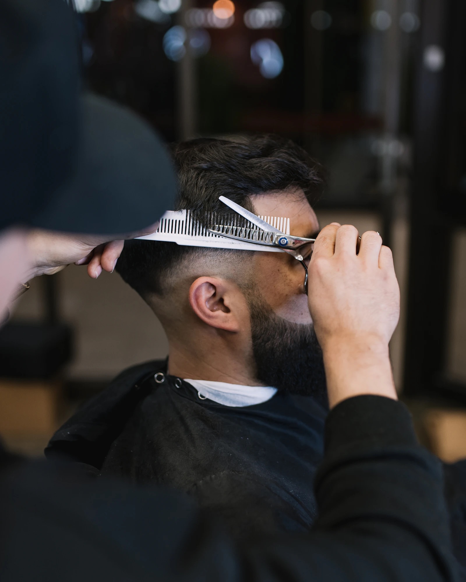 Skin fade in progress